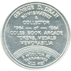 Medal - George Dean But one E.W. Cole