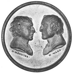 Medal - George III Daniel Mendoza and William Ward, white metal