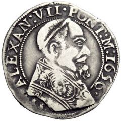 1 Testone - Alexander VII Bust