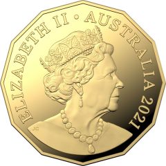 50 Cents - Elizabeth II 6th Portrait - Gold Proof