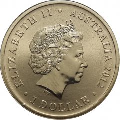 1 Dollar - Elizabeth II 4th Portrait - 2012 Australian Olympic Team - Olympic Spirit