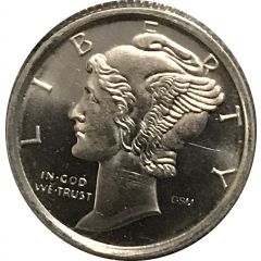 1/10 oz Silver Mercury Head
