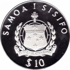 10 Tālā - Tanumafili II Captain James Cook, Silver Proof issue