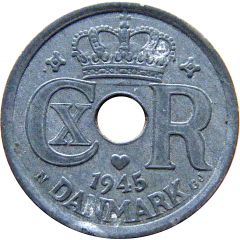 25 Øre - Christian X German Occupation