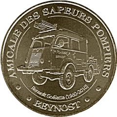 Monnaie de Paris Tourist Token - Beynost Amicale des sapeurs pompiers - Renault Goélette