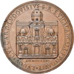 Medal - Gregory XV Laying of the foundation stone Church of St. Ignazio