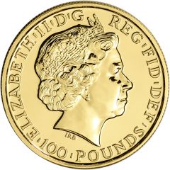 100 Pounds - Elizabeth II Year of the Sheep, 1 oz Fine Gold