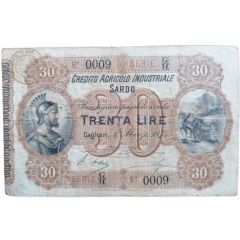 30 Lire Credito Agicolo Industriale Sardo