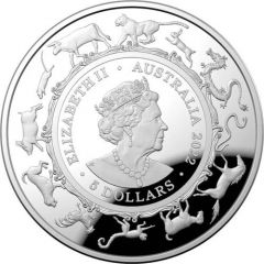 5 Dollars - Elizabeth II 6th Portrait - Year of the Tiger, Domed
