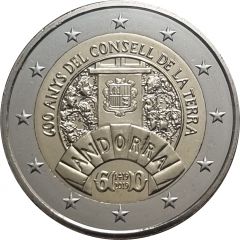 2 Euros General Council of the Valleys