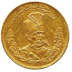 1000 Dinar Gold pattern - Mozaffar al-Din Qajar
