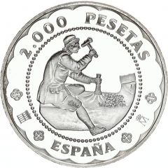 2000 Pesetas Hammer minting