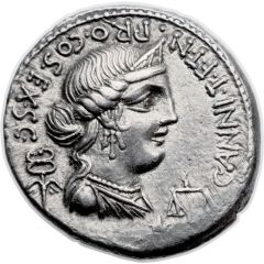 Denarius Annia: Gaius Annius Luscus, C•ANNI•T•F•T•N•PRO•COS•EX•S•C / L•FABI•L•F•HISP