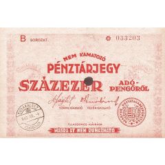 100 000 Adópengő Tax note, 2nd edition