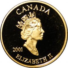 3 Cents - Elizabeth II Postage Stamp Gold Plated