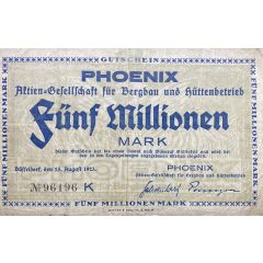 5 000 000 Mark Phoenix Aktien-Gesellschaft für Bergbau und Hüttenbetrieb