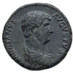 Dupondius or As - Hadrian CLEMENTIA AVG P P COS III S C, Clementia