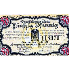 50 Pfennig Sparkasse des Kreises Lebus