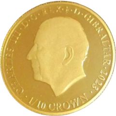 1/10 Crown - Charles III Penny Black Stamp