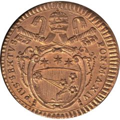 1/2 Baiocco - Pius VI Oval shield