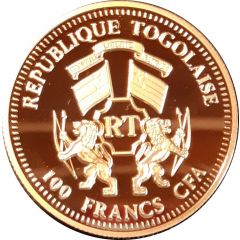 100 Francs CFA Pope Benedict XVI
