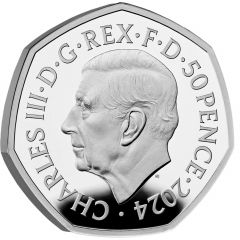 50 Pence - Charles III Stegosaurus, Silver Proof