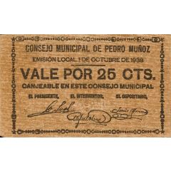 25 Céntimos Pedro Muñoz