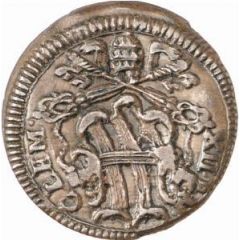 1 Quattrino - Clement XII St. Peter - head