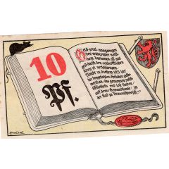 10 Pfennig Volksbibliothek und Lesestuben