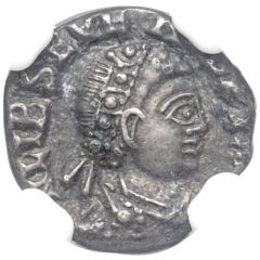 1/2 Siliqua - Libius Severus Chi-rho within wreath, Rome