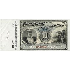 10 Pesos Regent Queen Maria Cristina