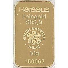 10 Gram Gold Heraeus
