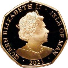 50 Pence - Elizabeth II Cheshire Cat, Gold Proof