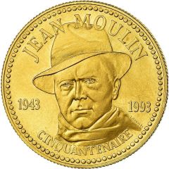 Medaille Jean Moulin - Conseil national de la resistance or