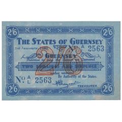 2 Shillings 6 Pence German Occupation, Blue paper