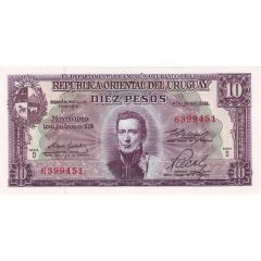 10 Pesos Law of Jan 2nd., 1939 - Issued by BCU