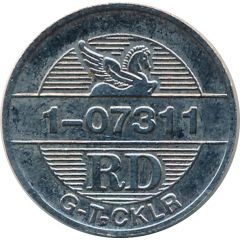 Token - Reader`s Digest RD 1-07311, plated steel