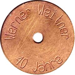 Token - Werner Weitner 40 Jahre