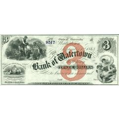3 Dollars Bank of Watertown