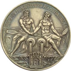 Medal - Establishment of the new harbor at Aschaffenburg am Main