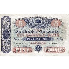 5 Pounds Clydesdale Bank
