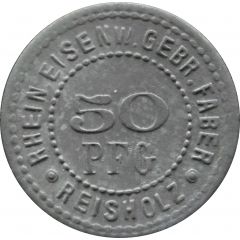 50 Pfennig - Reisholz Rhein. Eisenw. Gebr. Faber