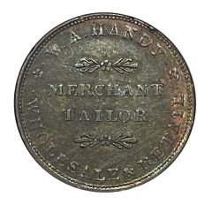 Hard Times Merchant Token - W. A. Handy, Merchant Tailor Providence, Rhode Island