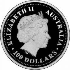 100 Dollars - Elizabeth II 4th Portrait - Koala - Platinum - Industry
