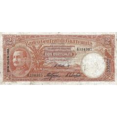 2 Quetzales Banco Central de Guatemala; 1st. print