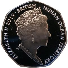 50 Pence - Elizabeth II Olive ridley turtle