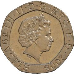 20 Pence - Elizabeth II 4th portrait, Royal Shield