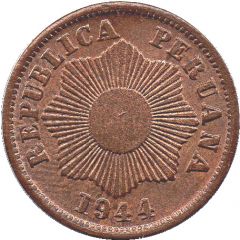 1 Centavo 2nd type, thin planchet