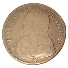 1/2 Écu d`argent de Béarn dit `aux branches d`oliviers` - Louis XV