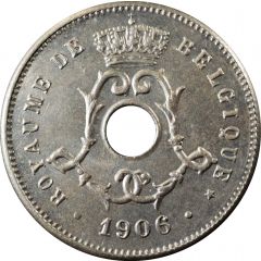 5 Centimes - Léopold II French text, large date